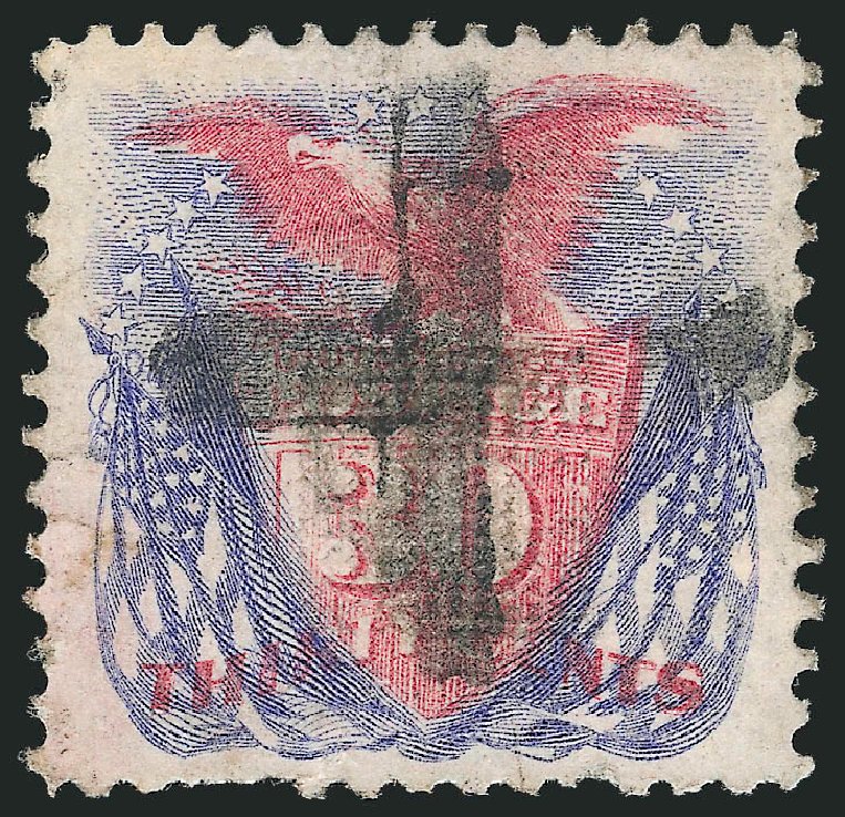 Costs of US Stamps Scott Cat. # 121: 1869 30c Pictorial Shield Eagle Flags. Robert Siegel Auction Galleries, Dec 2012, Sale 1037, Lot 1678