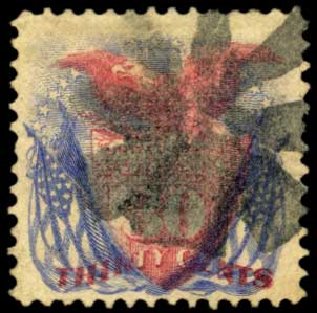Cost of US Stamp Scott Cat. #121 - 1869 30c Pictorial Shield Eagle Flags. Harmer-Schau Auction Galleries, Feb 2012, Sale 92, Lot 929