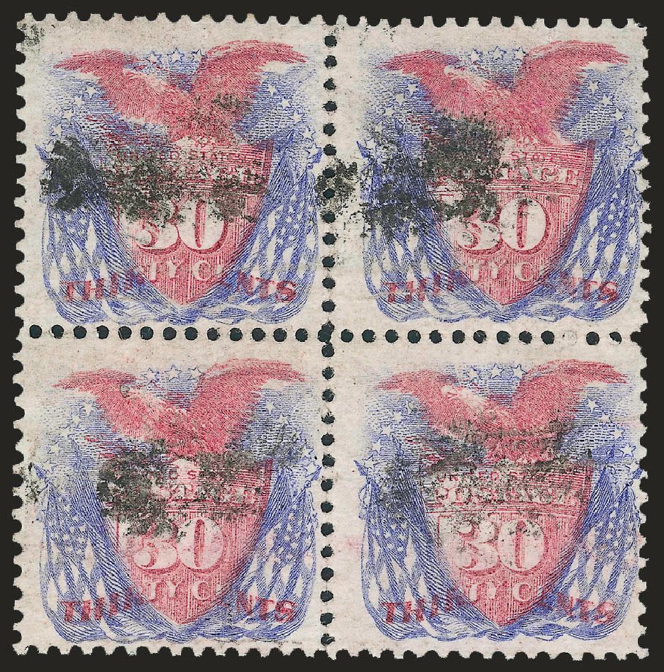 Values of US Stamps Scott #121: 1869 30c Pictorial Shield Eagle Flags. Robert Siegel Auction Galleries, Dec 2009, Sale 982, Lot 5359