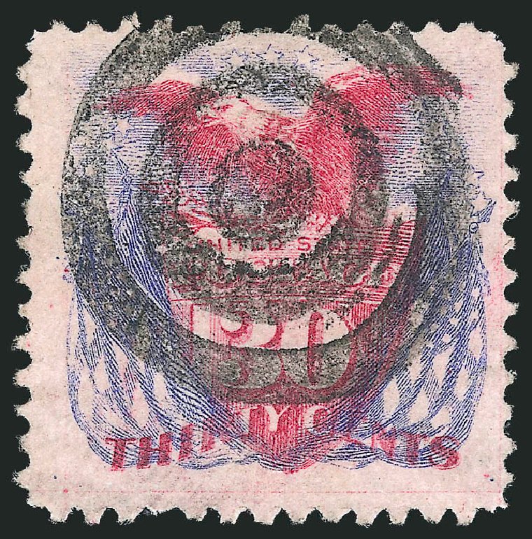 US Stamps Prices Scott #121 - 1869 30c Pictorial Shield Eagle Flags. Robert Siegel Auction Galleries, Oct 2011, Sale 1013, Lot 230
