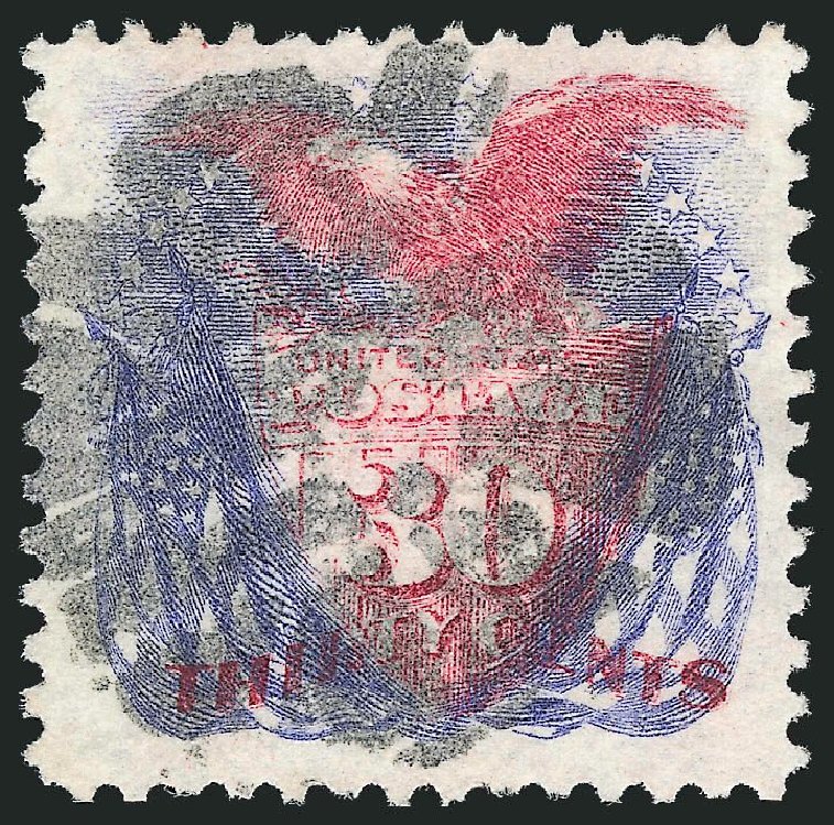 Costs of US Stamps Scott Catalogue # 121 - 1869 30c Pictorial Shield Eagle Flags. Robert Siegel Auction Galleries, Nov 2013, Sale 1061, Lot 3550