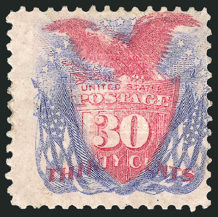 Prices of US Stamps Scott Cat. #121: 1869 30c Pictorial Shield Eagle Flags. Robert Siegel Auction Galleries, Dec 2009, Sale 982, Lot 5350