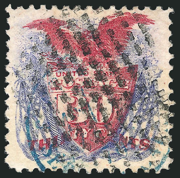 Price of US Stamp Scott Catalog #121: 30c 1869 Pictorial Shield Eagle Flags. Robert Siegel Auction Galleries, Oct 2011, Sale 1013, Lot 231