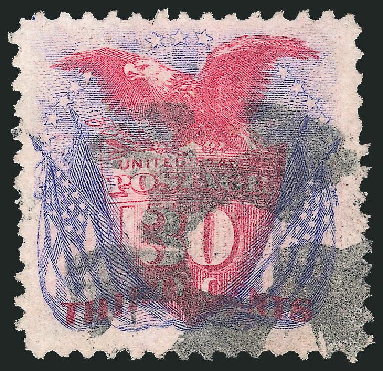 Prices of US Stamps Scott Cat. # 121: 30c 1869 Pictorial Shield Eagle Flags. Robert Siegel Auction Galleries, Jun 2012, Sale 1026, Lot 1271