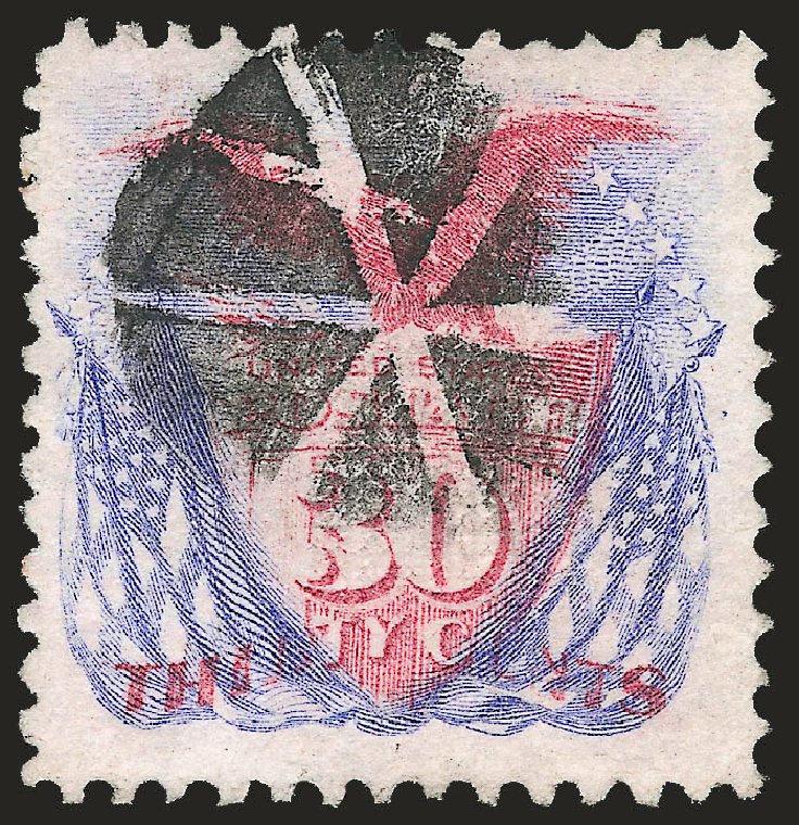 Costs of US Stamps Scott Catalog # 121: 30c 1869 Pictorial Shield Eagle Flags. Robert Siegel Auction Galleries, Dec 2009, Sale 982, Lot 5351