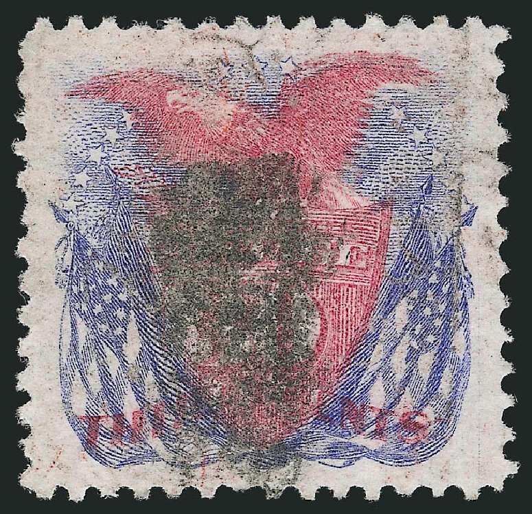 US Stamp Value Scott Catalogue #121: 1869 30c Pictorial Shield Eagle Flags. Robert Siegel Auction Galleries, Feb 2015, Sale 1092, Lot 1104