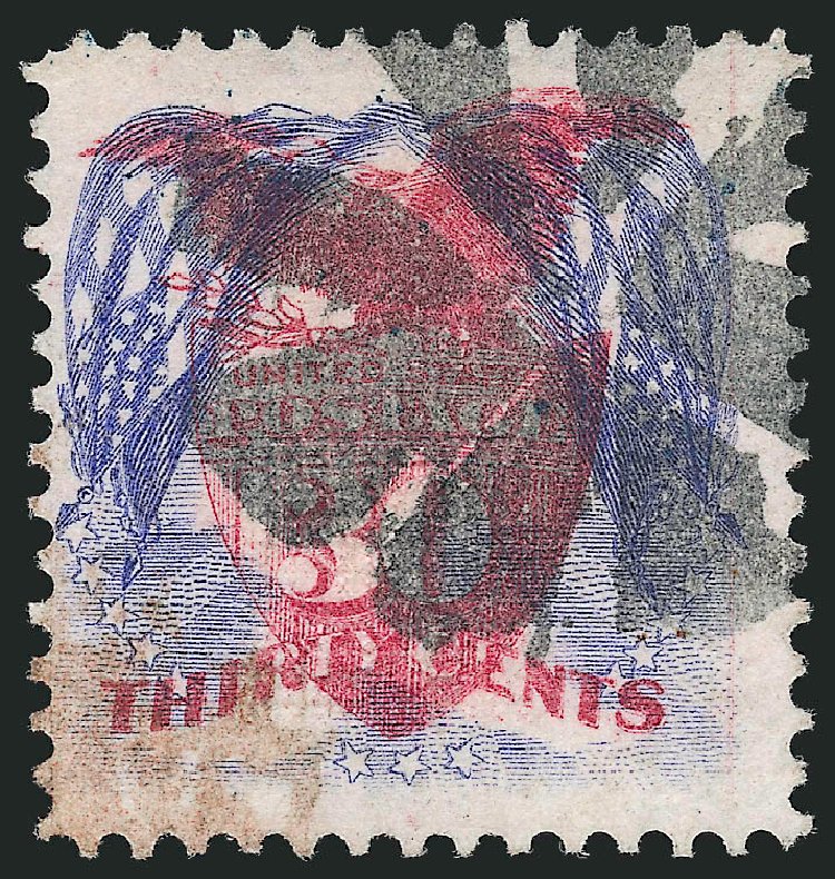 Values of US Stamps Scott # 121 - 30c 1869 Pictorial Shield Eagle Flags. Robert Siegel Auction Galleries, Oct 2008, Sale 963, Lot 705
