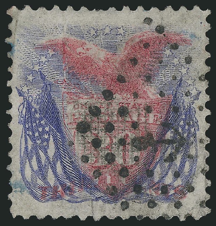 Value of US Stamp Scott Cat. # 121: 1869 30c Pictorial Shield Eagle Flags. Robert Siegel Auction Galleries, Oct 2011, Sale 1013, Lot 232