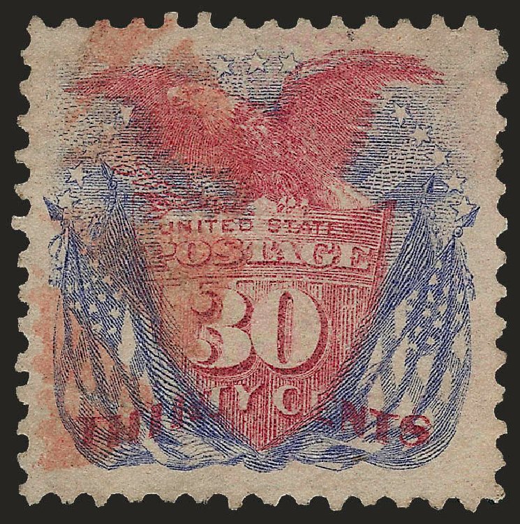 Costs of US Stamp Scott #121: 1869 30c Pictorial Shield Eagle Flags. Robert Siegel Auction Galleries, Dec 2008, Sale 967, Lot 4243