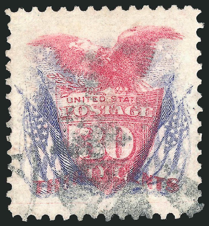 US Stamps Price Scott 121 - 1869 30c Pictorial Shield Eagle Flags. Robert Siegel Auction Galleries, Jun 2009, Sale 975, Lot 1363