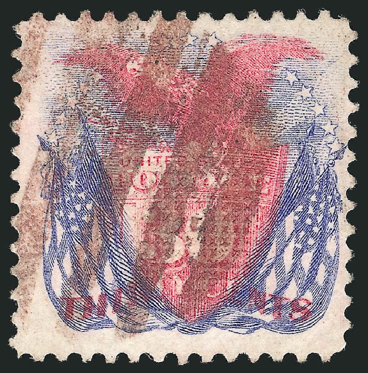 Values of US Stamp Scott #121: 1869 30c Pictorial Shield Eagle Flags. Robert Siegel Auction Galleries, Mar 2011, Sale 1004, Lot 176