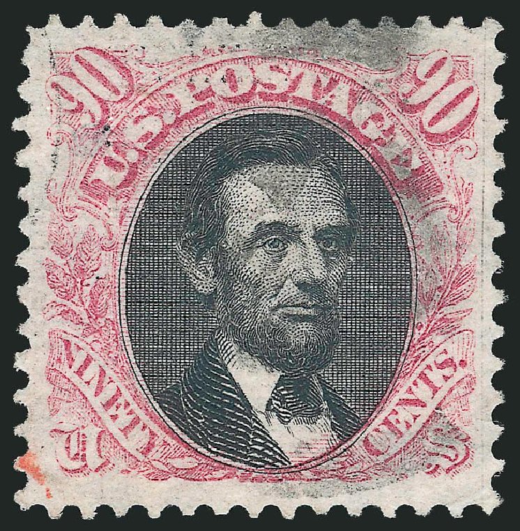 US Stamps Price Scott #122 - 90c 1869 Pictorial Lincoln. Robert Siegel Auction Galleries, Jul 2013, Sale 1050, Lot 257