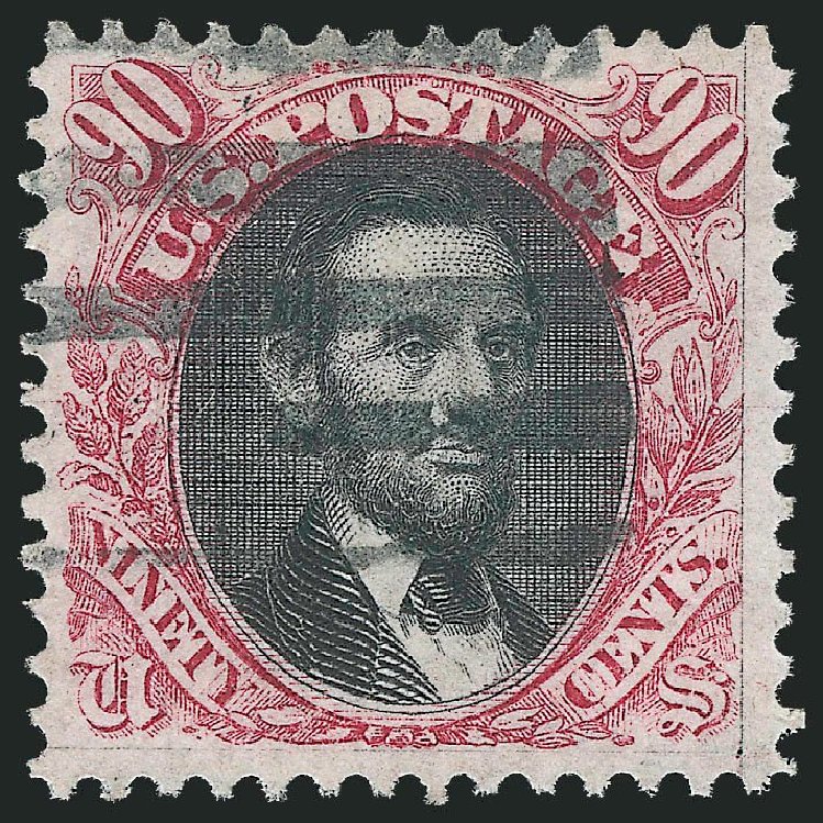 Costs of US Stamp Scott Catalog # 122: 90c 1869 Pictorial Lincoln. Robert Siegel Auction Galleries, Sep 2014, Sale 1078, Lot 247