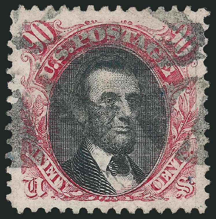 US Stamp Prices Scott 122 - 1869 90c Pictorial Lincoln. Robert Siegel Auction Galleries, Oct 2012, Sale 1032, Lot 3198