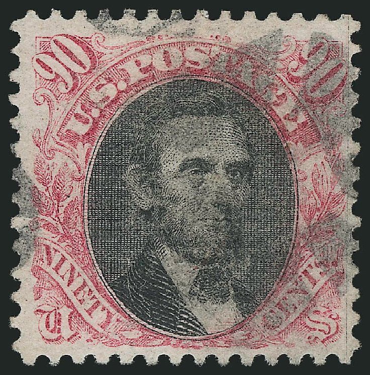 US Stamps Values Scott Cat. 122: 1869 90c Pictorial Lincoln. Robert Siegel Auction Galleries, Sep 2014, Sale 1078, Lot 248
