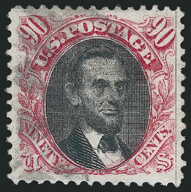 Cost of US Stamps Scott # 122: 90c 1869 Pictorial Lincoln. Robert Siegel Auction Galleries, Sep 2009, Sale 976, Lot 1478
