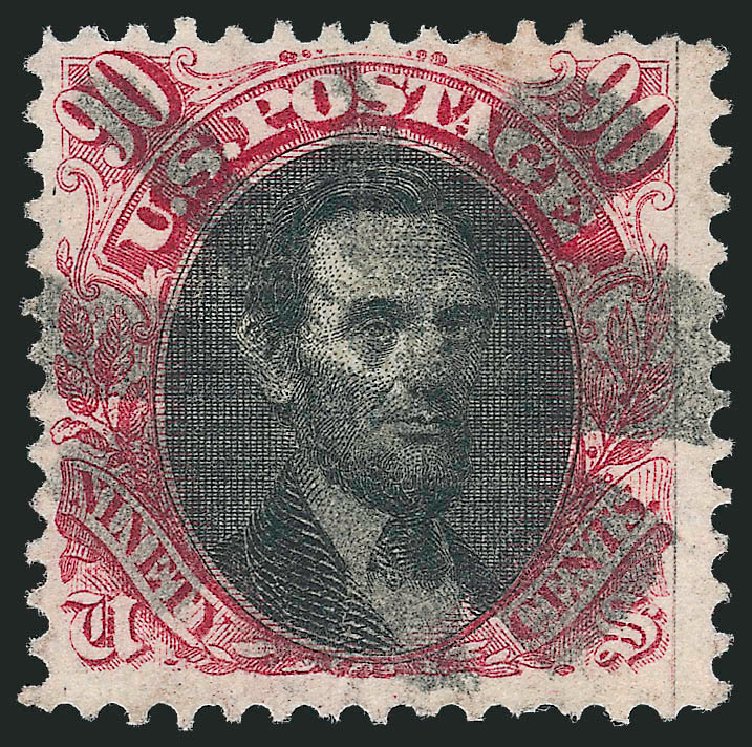 Prices of US Stamp Scott Catalogue #122: 1869 90c Pictorial Lincoln. Robert Siegel Auction Galleries, Oct 2011, Sale 1013, Lot 239