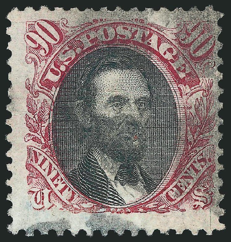 Price of US Stamps Scott Catalogue #122: 90c 1869 Pictorial Lincoln. Robert Siegel Auction Galleries, Mar 2013, Sale 1040, Lot 1389