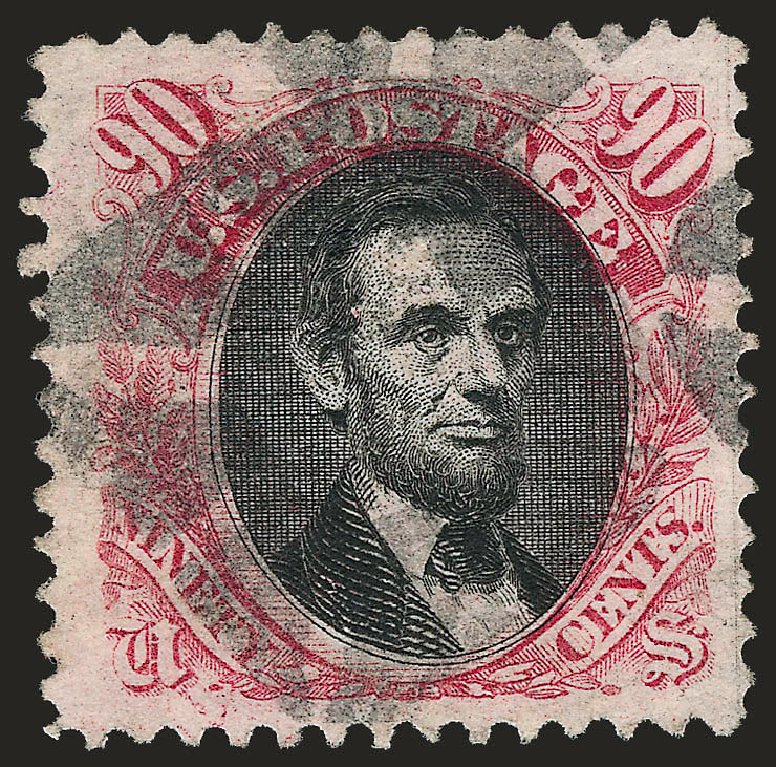 Price of US Stamps Scott Catalogue 122: 1869 90c Pictorial Lincoln. Robert Siegel Auction Galleries, Sep 2008, Sale 962, Lot 2399