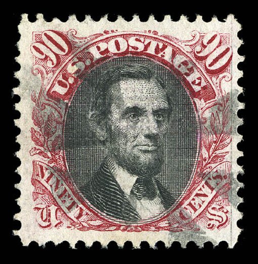 Price of US Stamp Scott Catalog # 122: 90c 1869 Pictorial Lincoln. Matthew Bennett International, Sep 2012, Sale 345, Lot 160