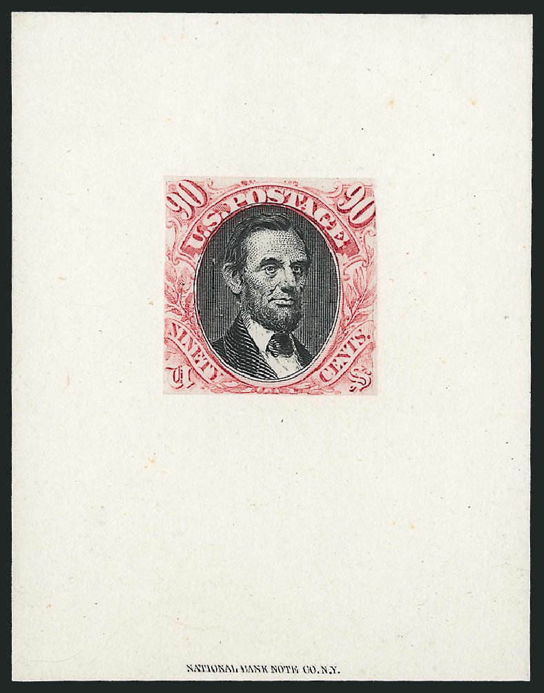 US Stamps Price Scott 122 - 90c 1869 Pictorial Lincoln. Robert Siegel Auction Galleries, Oct 2011, Sale 1013, Lot 124