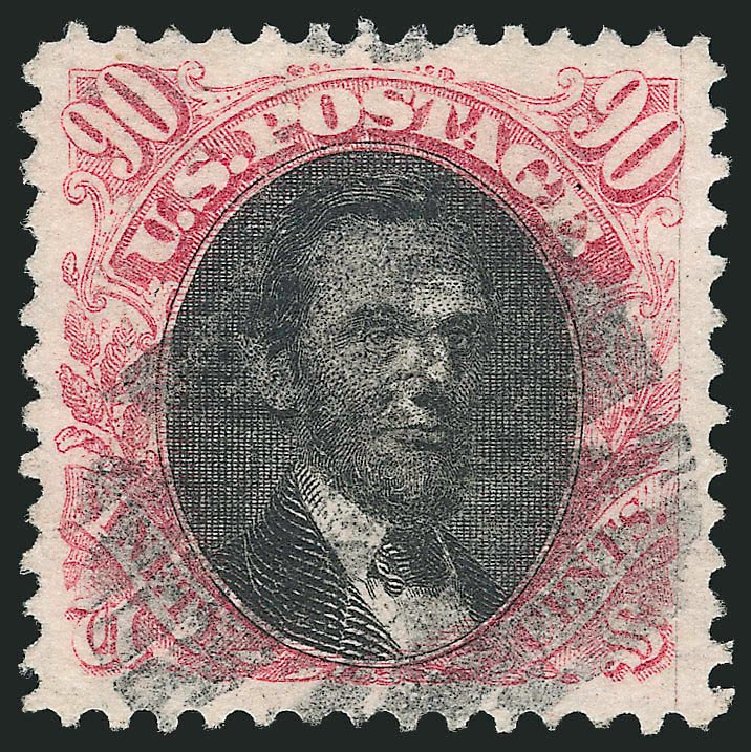 Costs of US Stamp Scott Catalog # 122: 1869 90c Pictorial Lincoln. Robert Siegel Auction Galleries, Jul 2014, Sale 1077, Lot 125