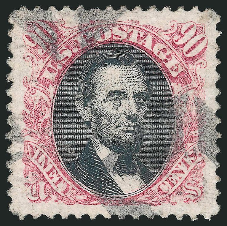 Price of US Stamp Scott Catalogue 122: 1869 90c Pictorial Lincoln. Robert Siegel Auction Galleries, Nov 2014, Sale 1084, Lot 3345