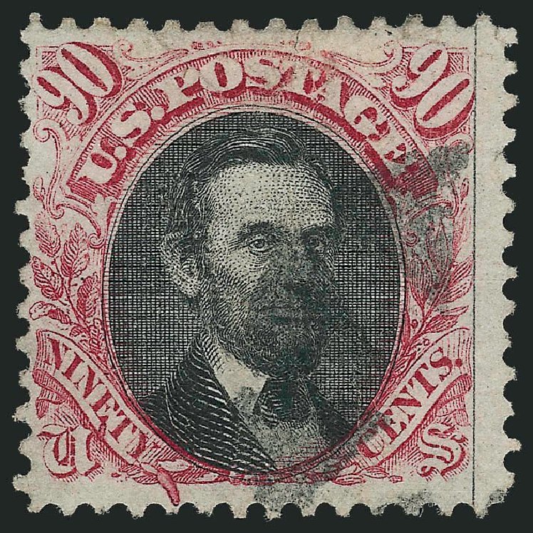 Cost of US Stamps Scott Catalog # 122: 1869 90c Pictorial Lincoln. Robert Siegel Auction Galleries, Dec 2014, Sale 1090, Lot 1285