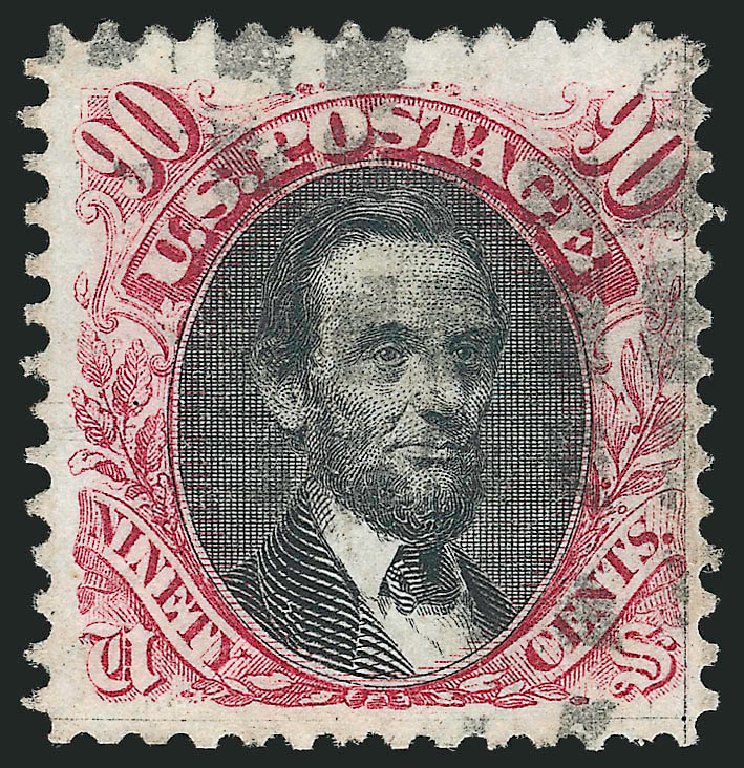 Costs of US Stamp Scott Cat. #122 - 1869 90c Pictorial Lincoln. Robert Siegel Auction Galleries, Apr 2015, Sale 1096, Lot 235