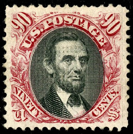 Prices of US Stamp Scott Catalog # 122: 90c 1869 Pictorial Lincoln. Matthew Bennett International, May 2008, Sale 327, Lot 122