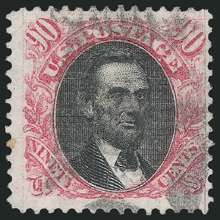 US Stamps Prices Scott Catalogue #122: 1869 90c Pictorial Lincoln. Robert Siegel Auction Galleries, Dec 2012, Sale 1037, Lot 1682