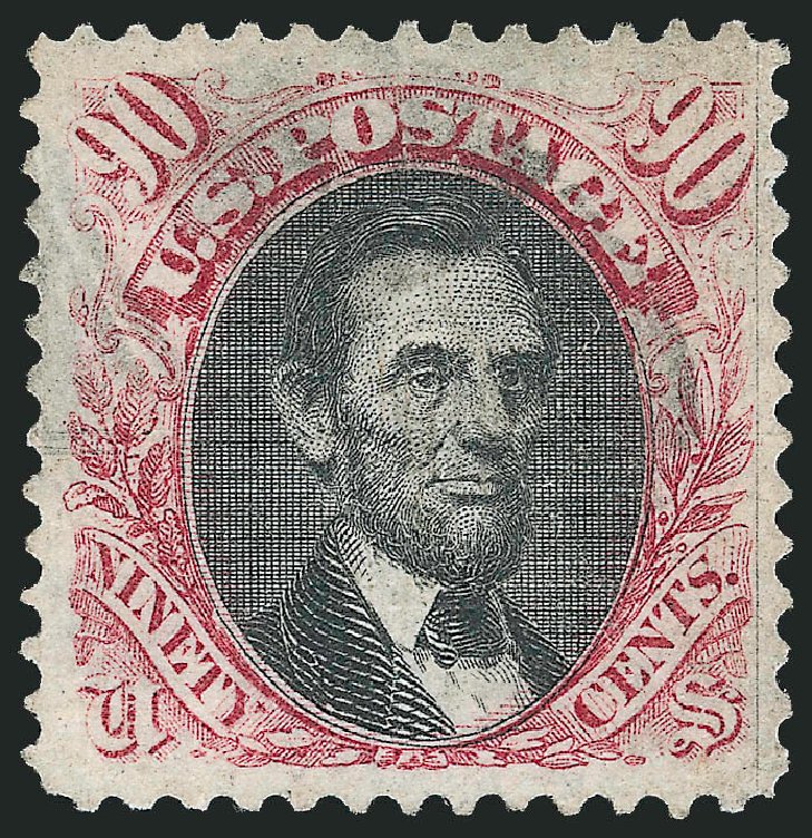 Costs of US Stamps Scott Catalogue 122: 90c 1869 Pictorial Lincoln. Robert Siegel Auction Galleries, Dec 2009, Sale 982, Lot 5362