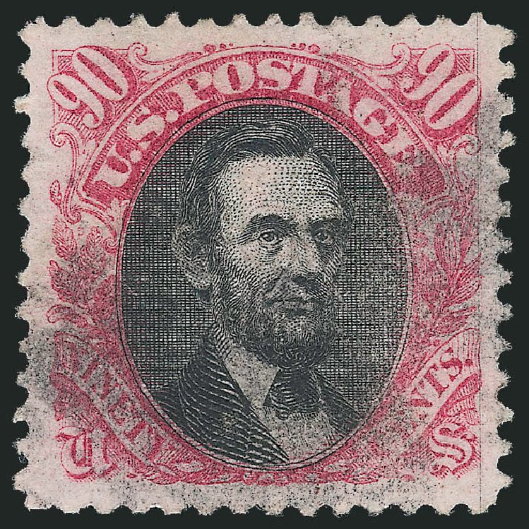 Value of US Stamp Scott # 122: 90c 1869 Pictorial Lincoln. Robert Siegel Auction Galleries, Dec 2013, Sale 1062, Lot 333