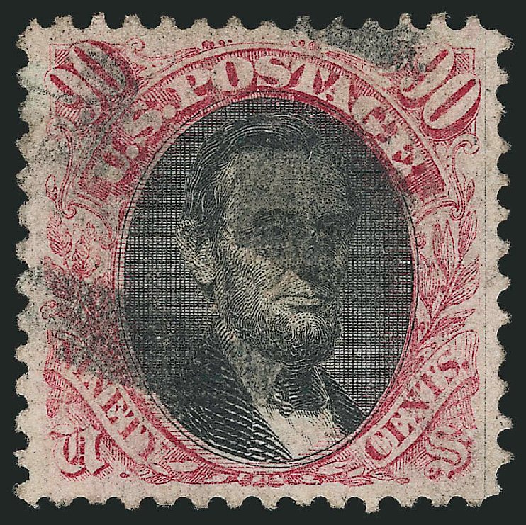 Price of US Stamp Scott Catalogue 122 - 90c 1869 Pictorial Lincoln. Robert Siegel Auction Galleries, Dec 2009, Sale 982, Lot 5363
