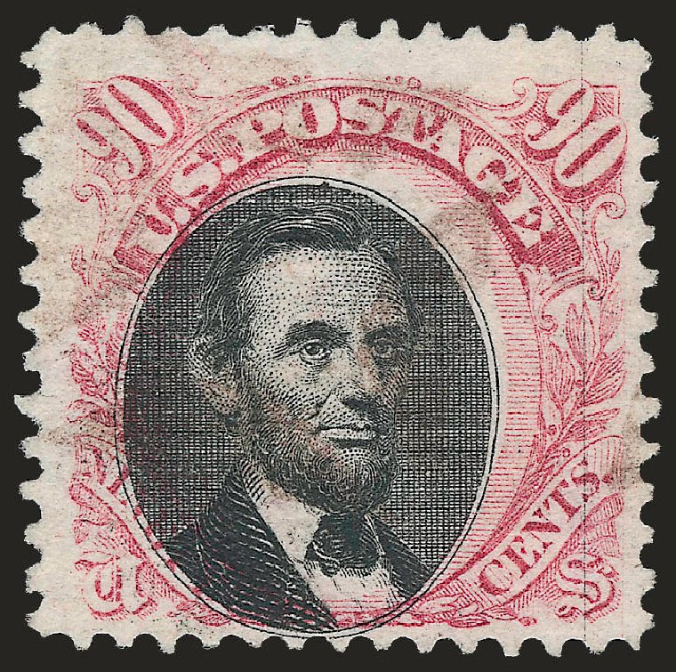 Value of US Stamp Scott Catalog #122 - 90c 1869 Pictorial Lincoln. Robert Siegel Auction Galleries, Jun 2010, Sale 992, Lot 2193