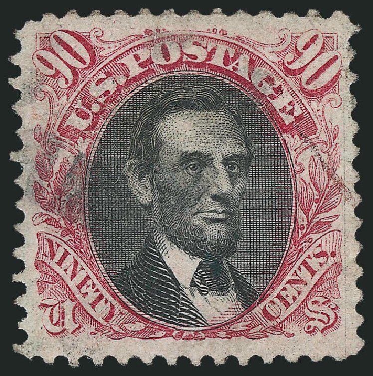 Costs of US Stamp Scott Catalogue # 122: 1869 90c Pictorial Lincoln. Robert Siegel Auction Galleries, Oct 2010, Sale 997, Lot 5483