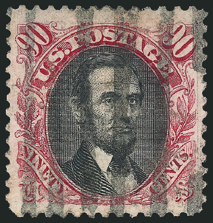 Price of US Stamps Scott Cat. 122: 1869 90c Pictorial Lincoln. Robert Siegel Auction Galleries, Oct 2011, Sale 1013, Lot 236