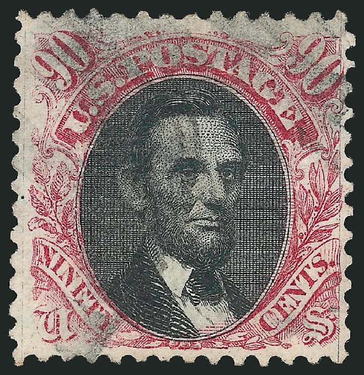 Value of US Stamps Scott #122: 1869 90c Pictorial Lincoln. Robert Siegel Auction Galleries, Jul 2014, Sale 1077, Lot 126