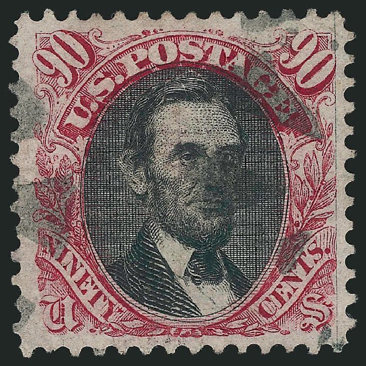 Cost of US Stamp Scott Catalog 122 - 90c 1869 Pictorial Lincoln. Robert Siegel Auction Galleries, Sep 2014, Sale 1078, Lot 246
