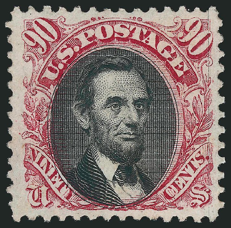 Prices of US Stamps Scott Cat. # 122 - 1869 90c Pictorial Lincoln. Robert Siegel Auction Galleries, Oct 2010, Sale 997, Lot 5486