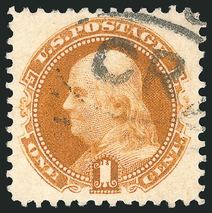 US Stamp Price Scott Catalog #123: 1c 1875 Pictorial Re-issue Franklin. Robert Siegel Auction Galleries, Jul 2014, Sale 1077, Lot 127