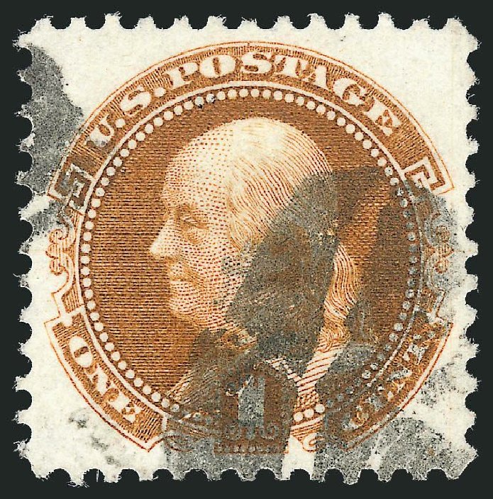 Price of US Stamps Scott Catalog 123 - 1c 1875 Pictorial Re-issue Franklin. Robert Siegel Auction Galleries, Nov 2014, Sale 1084, Lot 3350