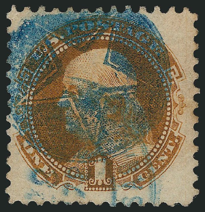 Costs of US Stamps Scott 123: 1c 1875 Pictorial Re-issue Franklin. Robert Siegel Auction Galleries, Oct 2011, Sale 1013, Lot 252