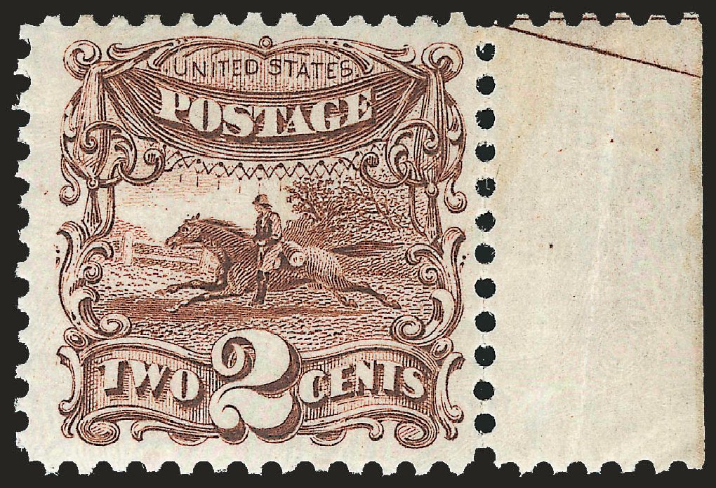 Prices of US Stamp Scott Cat. #124 - 2c 1875 Pictorial Re-issue Horse Rider. Robert Siegel Auction Galleries, Jun 2009, Sale 975, Lot 1367