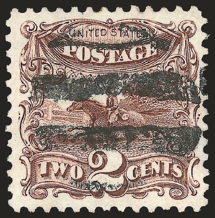 US Stamp Value Scott # 124: 1875 2c Pictorial Re-issue Horse Rider. Robert Siegel Auction Galleries, Apr 2010, Sale 984, Lot 437