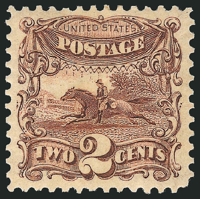 Costs of US Stamps Scott Catalogue # 124: 2c 1875 Pictorial Re-issue Horse Rider. Robert Siegel Auction Galleries, Mar 2011, Sale 1007, Lot 2300