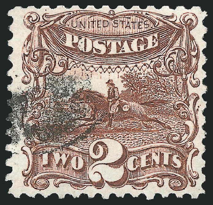 Prices of US Stamps Scott Cat. # 124 - 1875 2c Pictorial Re-issue Horse Rider. Robert Siegel Auction Galleries, Dec 2009, Sale 982, Lot 5372