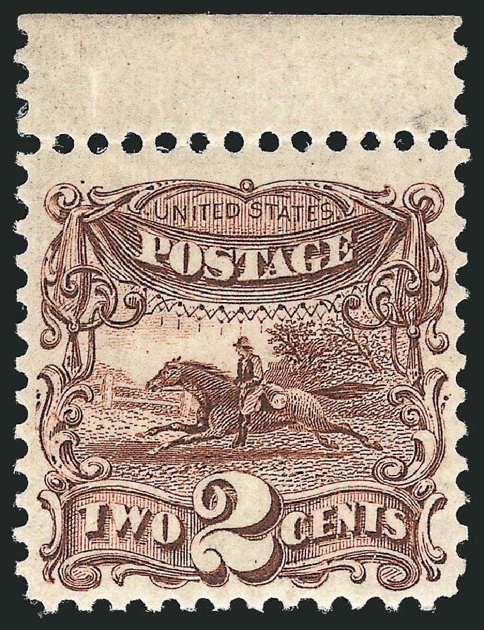 US Stamps Prices Scott # 124: 1875 2c Pictorial Re-issue Horse Rider. Robert Siegel Auction Galleries, Oct 2010, Sale 997, Lot 5492