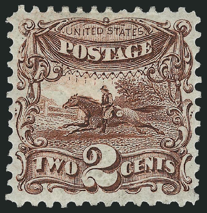 Cost of US Stamp Scott Catalogue #124: 2c 1875 Pictorial Re-issue Horse Rider. Robert Siegel Auction Galleries, Oct 2010, Sale 997, Lot 5493