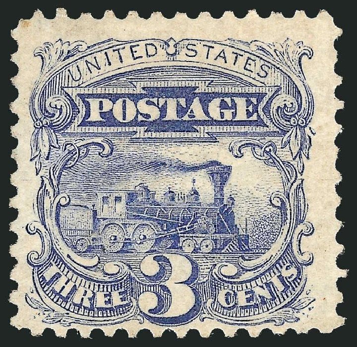 Prices of US Stamp Scott # 125 - 3c 1875 Pictorial Re-issue Locomotive. Robert Siegel Auction Galleries, Nov 2013, Sale 1061, Lot 3557